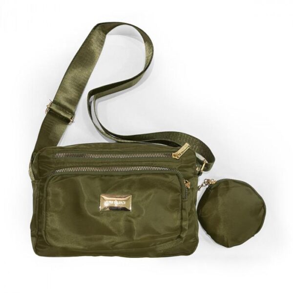 Bolsa tira colo nylon (Verde Musgo)