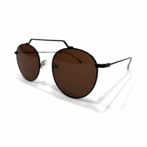 ÓCULOS ESSENTIAL HIPPIE PRETO (LENTE MARROM)