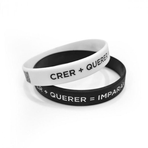 Combo Pulseira Borracha (Branca + Preta)
