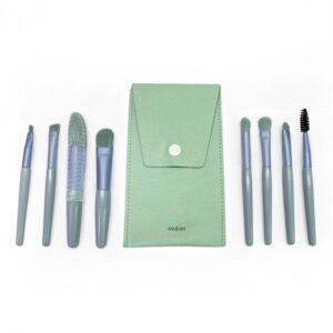 Conj 8 mini pinceis Azul (Pincel de bolsa)