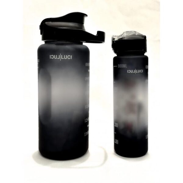 Garrafa Personalizada Luci Luci (Preto, Cinza e Preto) - com 2 unidades.
