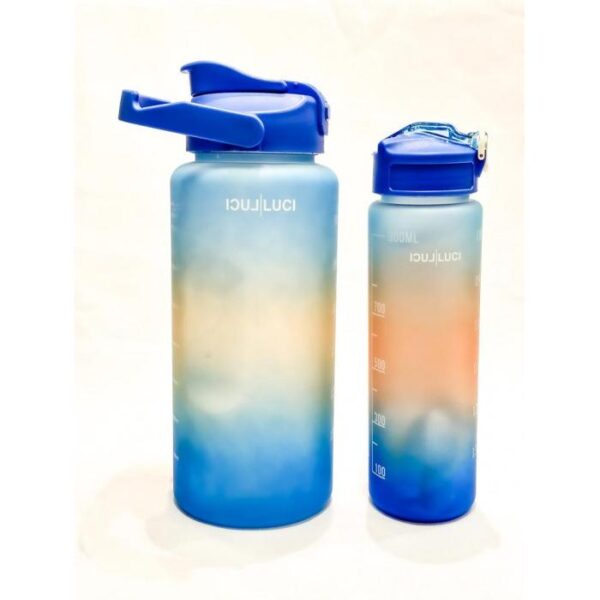 Garrafa Personalizada Luci Luci (Azul, Amarelo e Azul) - com 2 unidades.