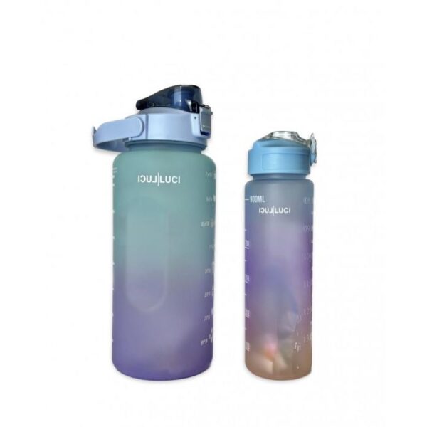 Garrafa Personalizada Luci Luci (Lilás, Verde Água) - com 2 unidades.