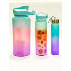 Garrafa Personalizada Luci Luci (Lilás, Rosa e Verde) - com 3 unidades.