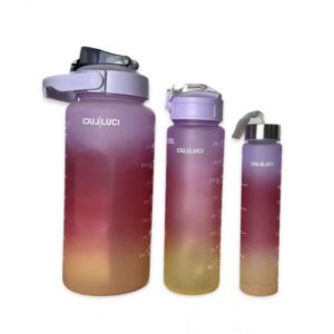 Garrafa Personalizada Luci Luci (Laranja, Rosa e Lilás) - com 3 unidades.