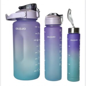 Garrafa Personalizada Luci Luci (Azul e Roxo) - com 3 unidades.