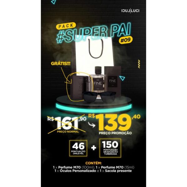 PACK SUPER PAI (PREMIUM PRETO BRILHO)
