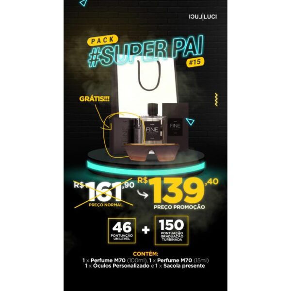 PACK SUPER PAI (ELECTRA ONCE/DETALHE DOURADO)