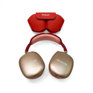 Fone de ouvido sem fio almofada com case (Vermelho)