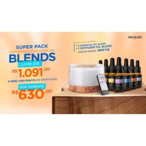 PACK EXPERIENCE ESSENTIAL OIL BLENDS 7 + Difusor grátis