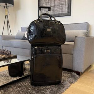 Conj Mala+Bolsa Luci Luci Elements (Preto brilho/Jacaré)