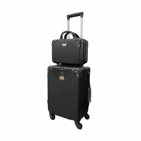 CONJ MALA + NECESSAIRE IMPERIAL RETRO (PRETA)