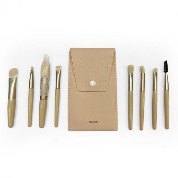 Conj 8 mini pinceis cor Nude (Pincel de bolsa)