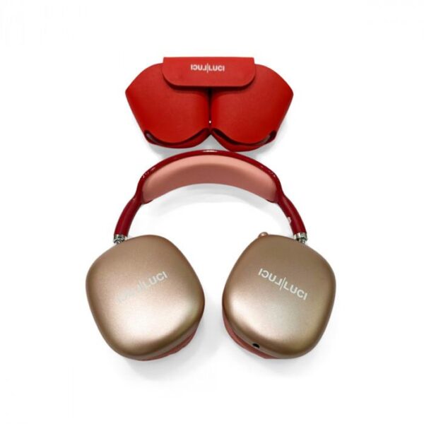 Fone de ouvido sem fio almofada com case (Vermelho)