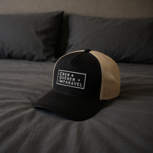 Boné luxo (crer + querer= imparável)