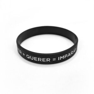 Pulseira Borracha Preta (CRER+QUERER=IMPARÁVEL)