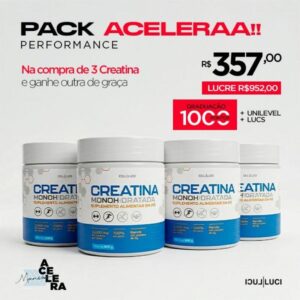 PACK ACELERAA PERFORMANCE - Creatina (Pague 3 leve 4)