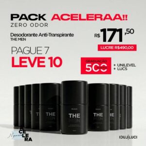 PACK ACELERAA ZERO ODOR - Desodorante e Antitranspirante The Men - PAGUE 7 e LEVE 10