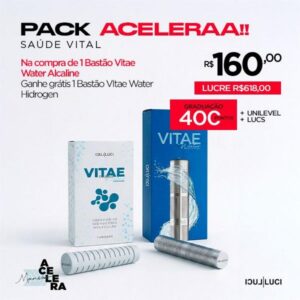 PACK ACELERAA SAÚDE VITAL (Compre Bastão Vitae Alcaline e Ganhe Bastão Vitae Hidrogênio)