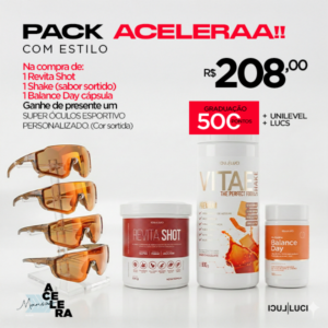 PACK ACELERAA COM ESTILO - Ganhe um Óculos Esportivo