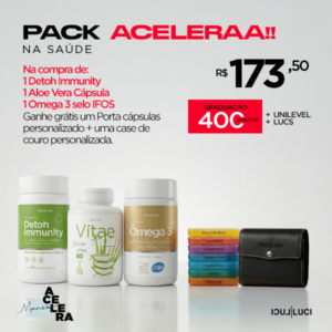 PACK ACELERAA NA SAÚDE - Ganhe um Porta Cápsula + Case de Couro