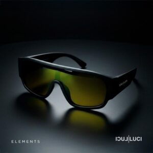 Óculos Luci Luci elements Tom Rider Preto lentes Verdes