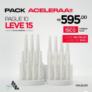PACK ACELERAA PAGUE 10 LEVE 15 Perfumes Femininos 50ml
