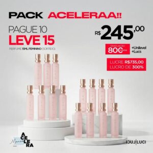 PACK ACELERAA PAGUE 10 LEVE 15 Perfumes Femininos 15ml